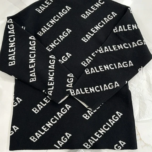 Balenciaga All Over Logo Sweater